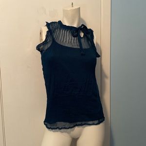 Sheer Turquoise Blouse for Layering